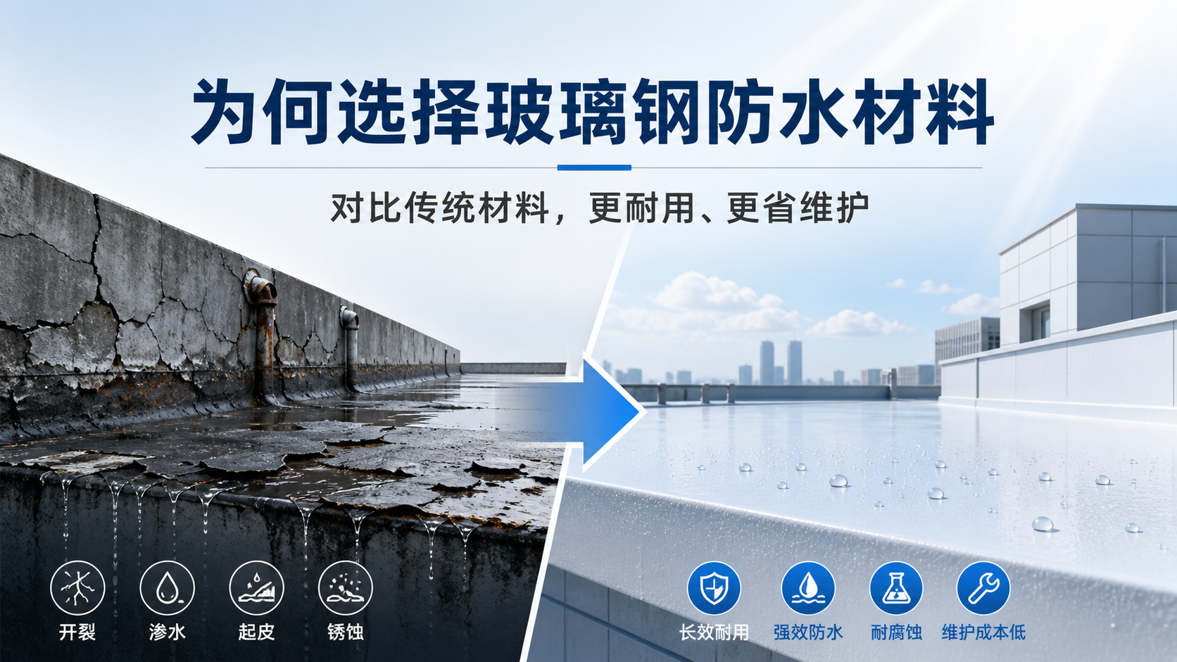 在扬州,为何选择玻璃钢防水材料而非传统材料